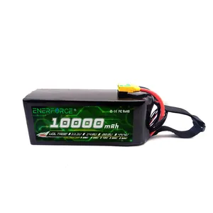 EF定制11.1v 22.2v 10000毫安时电池锂离子充电电池组，带无人机印刷电路板电线连接器