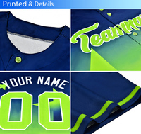 Op maat gemaakt honkbaluniform met korte mouwen, ademende sportkleding voor volwassenen, bedrukt, gepersonaliseerd naamnummer, logo, honkbalshirt