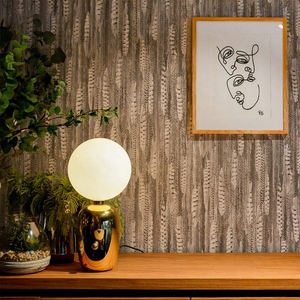 Lámpara de Mesa con Pantalla de Cristal Globo, Lámpara de Escritorio de Metal para Proyectos Hoteleros y Lectura Junto a la Cama, Base de Aleación de Aluminio, Lámpara de Mesa Aballs - Product Image 2