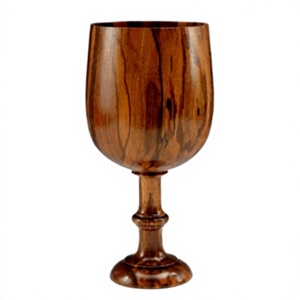 Copa de Vino de Madera Ecológica Hecha a Mano, Diseño Curvo Moderno, Capacidad de 250 ml, para Fiestas y Cócteles - Product Image 4