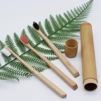 Sikat Gigi Bambu 100% Mudah Terurai, Sikat Gigi Bambu Bulu Serat Tanaman Minyak Kastor