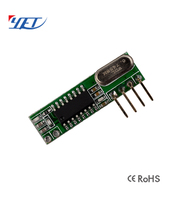Serie de modulador receptor regenerativo YET205B 5V RF para controlador de abridor de puerta de interruptor de garaje inteligente