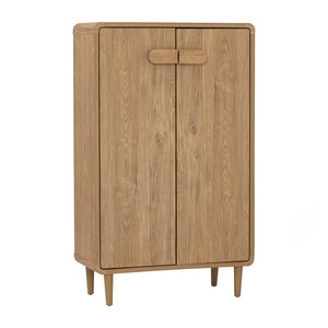 Mueble Multifuncional de Roble Malayo Natural LOME, Hecho en Malasia, Aparador Delgado para Comedor y Sala de Estar - Product Image 1