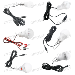 Солнечная Светодиодная лампа аварийного освещения 5 В 12 В USB DC батарея Power Bank 3 Вт 5 Вт 7 Вт DC5.5 * 2,1 мм солнечная энергетическая система подвесная лампочка - Product Image 5