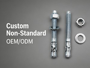 Ancres à expansion à coin robustes en acier au carbone de grade 4.8/8.8 M6-M24 pour bé<span class=keywords><strong>ton</strong></span> et maçonnerie - Product Image 2