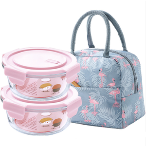 Boîte à lunch hermétique en verre pour les enfants, bol en verre à emporter, micro-ondable, vente en gros, - Product Image 1