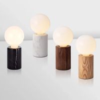 Lampe de table vintage à filament LED avec base en bois, lampe de bureau pour chambre à coucher, décoration de mariage
