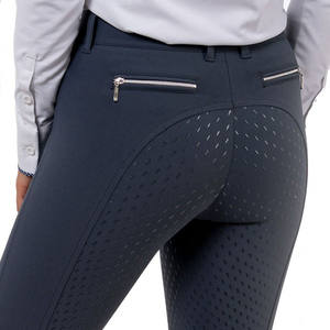 Custom High-Waisted Women's Equestrian Leggings with Anti-Slip Silicone Jodhpurs Horse <b>Riding</b> Competition Breeches Logo Design - Product Image 5
