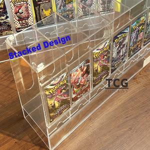 TCG 6 fentes acrylique Booster Pack carte de jeu à collectionner YuGiOh vitrine Pokemon Acryl Booster Pack distributeur boîte support de support - Product Image 6