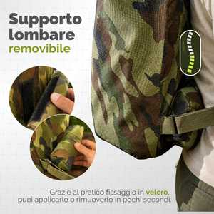 Panier en osier avec sac à dos camouflage 42x36x46 cm, panier de collecte amovible pour champignons, imperméable, pour usage extérieur - Product Image 3