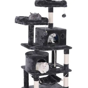 Nhà sản xuất bán buôn màu xám màu be nâu tháp chung cư mèo cây - Product Image 2