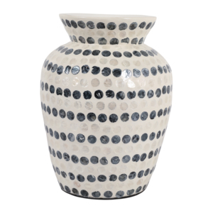 Vaso Decorativo Alto con Motivo a Pois Contemporaneo per Soggiorno e Ufficio - Product Image 6