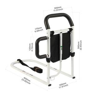 Barre <span class=keywords><strong>d</strong></span>'appui pliable réglable en hauteur pour <span class=keywords><strong>lit</strong></span> pliant, pour personnes âgées. - Product Image 5