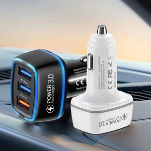 QC3.0 ที่ชาร์จในรถยนต์แบบเร็ว 3USB อเนกประสงค์ 12-24V 5V/3A อะแดปเตอร์ชาร์จในรถยนต์สำหรับโทรศัพท์ทุกรุ่น - Product Image 2