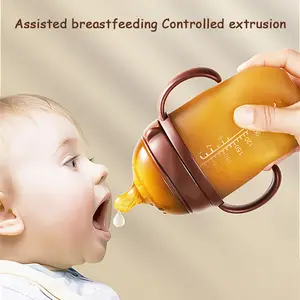 Newsun mô hình phim hoạt hình nhỏ bé chai BPA miễn phí cho ăn chai với silica gel cho trẻ sơ sinh và trẻ mới biết đi
