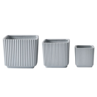 LIVEFUN - Jardinières en céramique modernes et minimalistes de style européen, très vendues, pour une utilisation en intérieur/extérieur, balcon, jardin, maison, finition émaillée