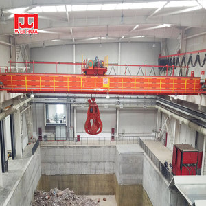 <strong>Double</strong> <strong>Girder</strong> EOT <strong>Crane</strong> with <strong>Grab</strong> <strong>Bucket</strong> for Power Plant Cement Factory Port - Product Image 1