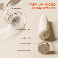Ensemble cadeau de tasse à café isotherme avec mousseur à lait électrique, tasse de voyage en acier inoxydable, kit de vaisselle réutilisable pour logo personnalisé