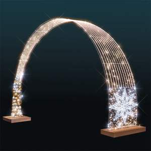 في الهواء الطلق عيد الميلاد أقواس LED مضاءة الصف التجاري أدوات لتزين الشارع - Product Image 6