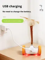 Jouet pour chat, boule intelligente pour taquiner, divertissement automatique, soulagement de l'ennui, évitement automatique, baguette électrique pour taquiner les animaux de compagnie, roue folle pour chat