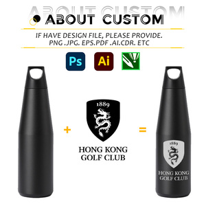 Bouteille d'eau isotherme personnalisée IDEA GIFT avec logo, sans BPA, réutilisable, en acier inoxydable, pour cadeaux promotionnels - Product Image 3