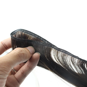 Extensiones de cabello humano 100% de fábrica al por mayor, pelo plano de trama de cuña estrecha de alta calidad, negro, Rubio, doble dibujado, 8 - 30 pulgadas - Product Image 6