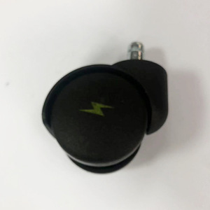 Roue de chaise de bureau en polyuréthane avec tige filetée, design industriel silencieux - Product Image 1