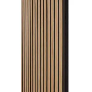 Custom Eco amigável Slat Wall Acústico Natural Oak superfície Painéis acústicos de madeira Slat Painel acústico de madeira slatted para som abs