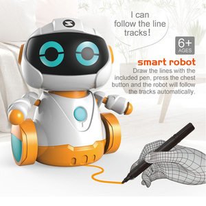 Pin Hoạt Động Điều Khiển Vô Tuyến Phim Hoạt Hình Đồ Chơi Vẽ Điện Tử Theo Dõi <span class=keywords><strong>Robot</strong></span> Đồ Chơi - Product Image 1