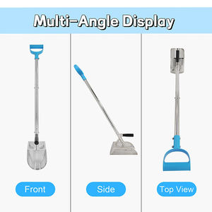 Mangos largos y cortos Detector de metales Cuchara de arena Herramienta de detección de metales de acero Pala de excavación Pala de acero inoxidable de tamizado rápido - Product Image 5
