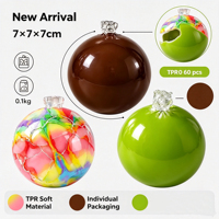 Balles anti-stress en TPR souple, style chocolat croustillant, jouets sensoriels moelleux, 7 x 7 x 7 cm, pour les 14 ans et plus