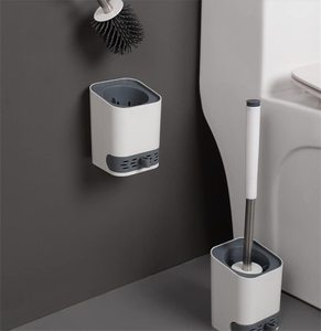 Hot Selling Bathroom Plastic Holder Soft TPR Bristle <b>Cleaning</b> Silicon Toilet <b>Brush</b> - Product Image 4