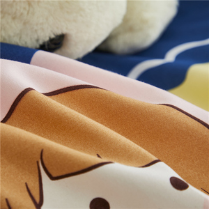 Set <span class=keywords><strong>Copripiumino</strong></span> in Microfibra 4 Pezzi per Bambine con Stampa Floreale e Cartoni Animati, Stile Americano per Uso Domestico - Product Image 6