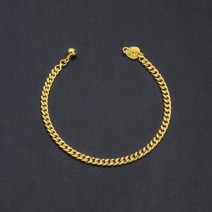 Pulsera JXX de Moda Unisex, Chapada en Oro de 24K, con Dijes Redondos, Cuadrados y en Forma de Corazón, Joyería Hecha a Mano - Product Image 3