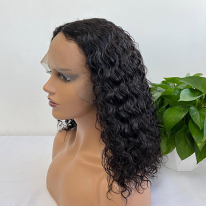 Vente en gros 8-16 pouces 10A Brésilien Vague d'Eau Bob 13*4 Frontal <span class=keywords><strong>Cheveux</strong></span> Humains Lace Perruque <span class=keywords><strong>Cheveux</strong></span> <span class=keywords><strong>Courts</strong></span> Charismatique Jeune Coiffures Bouclées - Product Image 1