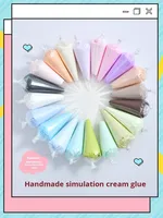 Kit de Matériel Sivi Cloud DIY pour Artisanat : Colle Crème 60G, 20 Couleurs, 7-12 ans, Décoration de Coque de Téléphone, Douille de Décoration, Thème Carton