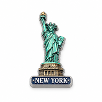 Aimants en métal 3D étanches avec motif en relief surélevé, forme personnalisée Statue de la Liberté, décoration de cuisine, cadeau de mariage