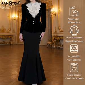 Nuevo Conjunto de Dos Piezas para <span class=keywords><strong>Mujer</strong></span> 2026: Falda Sirena con Volantes y Cintura Ajustada, Elegante, Moda Europea y Americana, Venta al por Mayor desde China - Product Image 1