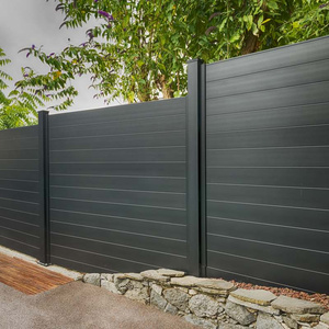 Clôture de confidentialité en aluminium noir de nouvelle conception Panneaux de clôture à lamelles horizontales Écran de confidentialité en aluminium de jardin Clôture de jardin - Product Image 5