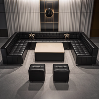 Meubles de salon KTV commerciaux personnalisés en vente chaude, ensembles de canapés en forme de L, canapé d'angle, table basse en bois clair, combinaison pour hôtel, école, salle de sport