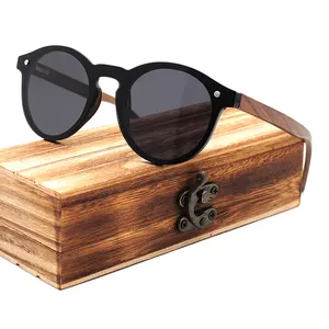 Pequena toalha de rosto de Bambu óculos de sol óculos de lente de uma peça óculos de sol de madeira polarizada