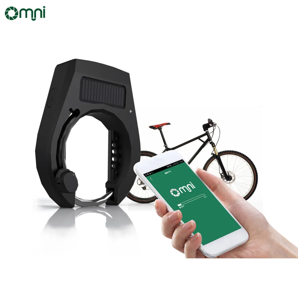 Omni Safety Horseshoe Alarm Bluetooths RFID Unlock Wireless Waterproof Bike Wheel Electric Smart Personal Bicycle Lock