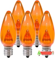 Ampoules LED de Noël durables C7/C9 SMD, blanc chaud doux, culot E12/E17, 0,8W, CRI élevé 90, dimmables