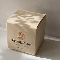 Boîte d'emballage à fermeture automatique en papier de coton recyclé pour les ensembles cadeaux de masques faciaux et de soins de la peau