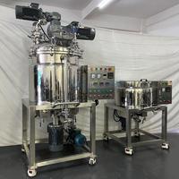 Cuve de mélange chimique sous vide de 300 L, mélangeur émulsifiant sous vide, cuve sous vide pour cosmétiques, double chaudière, machine à fabriquer de la lotion corporelle