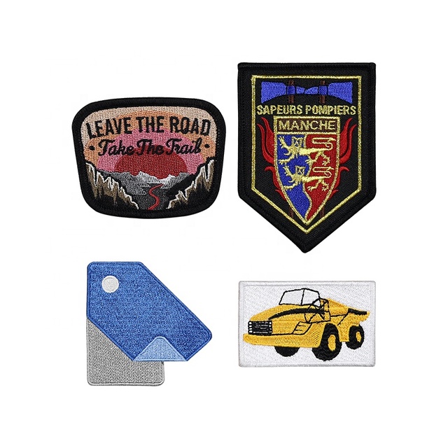 AWELLS Custom Iron-On 3D Puff Embroidered Twill Fabric Patches with English Letter Heart & Flower Designs for Clothing & Hats