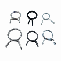 Collier de serrage pour conduite de carburant automobile, double fil, diamètre intérieur de 5 mm à 35 mm, fixation de tube, collier de serrage pour tuyau, vente en gros du fabricant