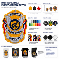 Patch brodé personnalisé Lovecolour Factory, forme sur mesure, badge en tissu appliqué pour vêtements, vestes, uniformes