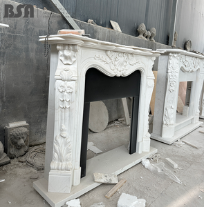 เตาผิงหินอ่อนธรรมชาติหินแกะสลักมือสำหรับใช้ในบ้านห้องนั่งเล่นโรงแรมอพาร์ทเมนท์อิสระ - Product Image 3