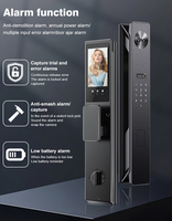 Serrure de porte extérieure sans clé avec reconnaissance biométrique du visage, de l'empreinte digitale et de la paume, WIFI Tuya, mécanique